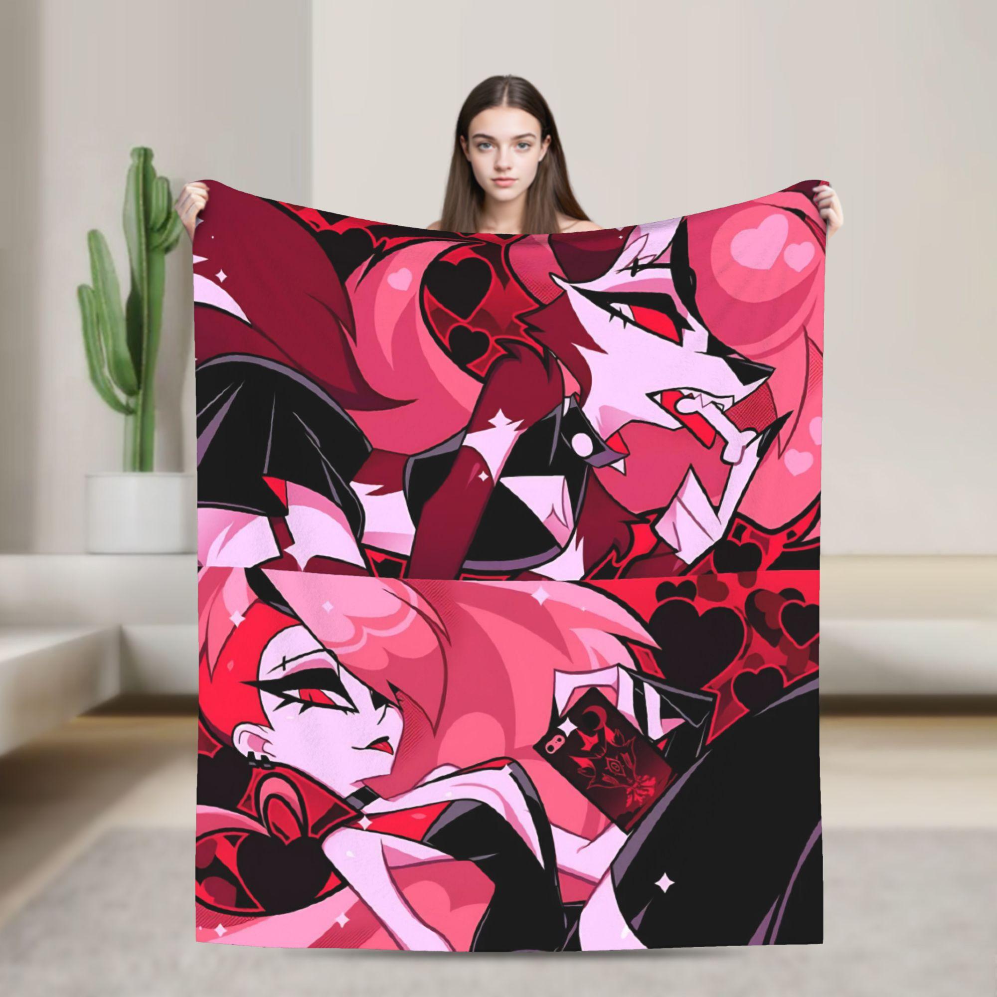 

Sexy Loona Helluva Boss Anime Blanket Warm Plush Throw Blanket For Girls Boys Home Decor Flannel Bedspread Bed Cover 30x40in