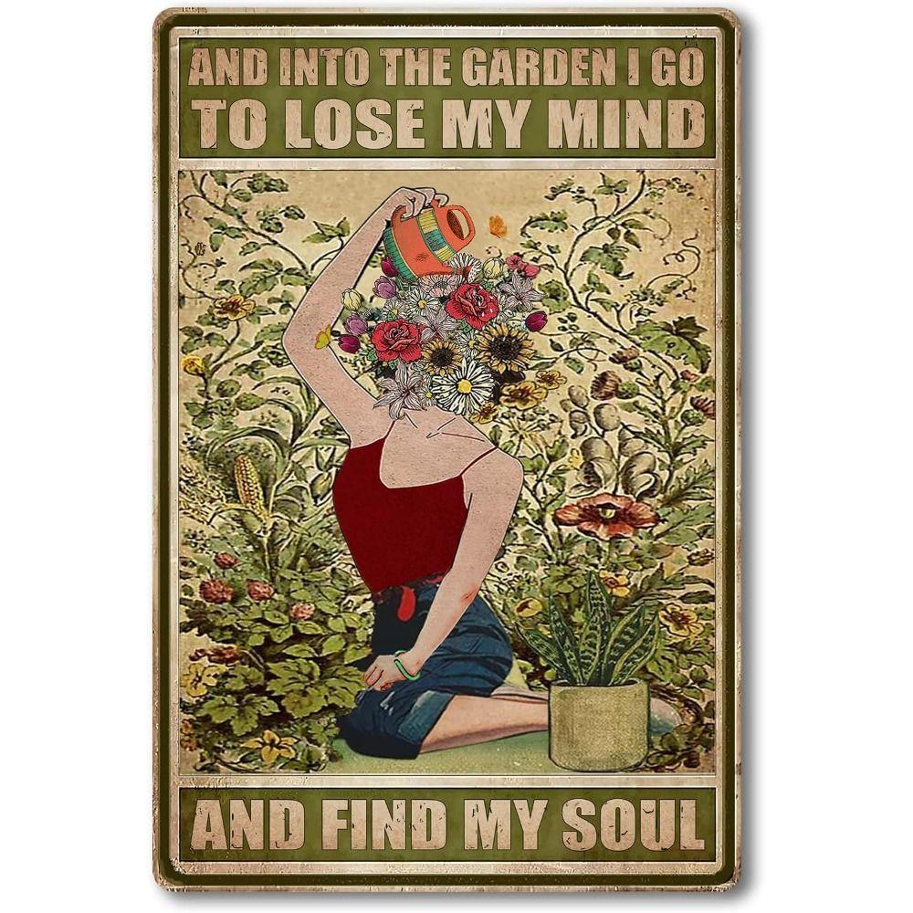 Garden Decor Metal Tin Sign Rustic Wall Poster