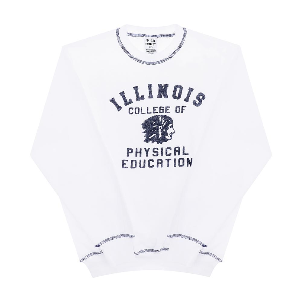 Wilddonkey Unisex Sweatshirt Fg Illinois White FG-ILLINOIS WHITE (S)