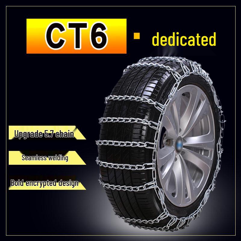 Cadillac CT6 Anti-Skid Car Chains, Fits 235/50R18 & 245/45R19, Bold & Encrypted Design