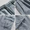 Spring men's double three-dimensional pocket jeans, new retro and old washing tooling trousers