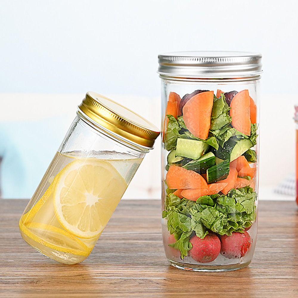 200/250/300/400/500/650ML with Lid Sealed Can Large Capacity Storage Bottle New Glass Jar