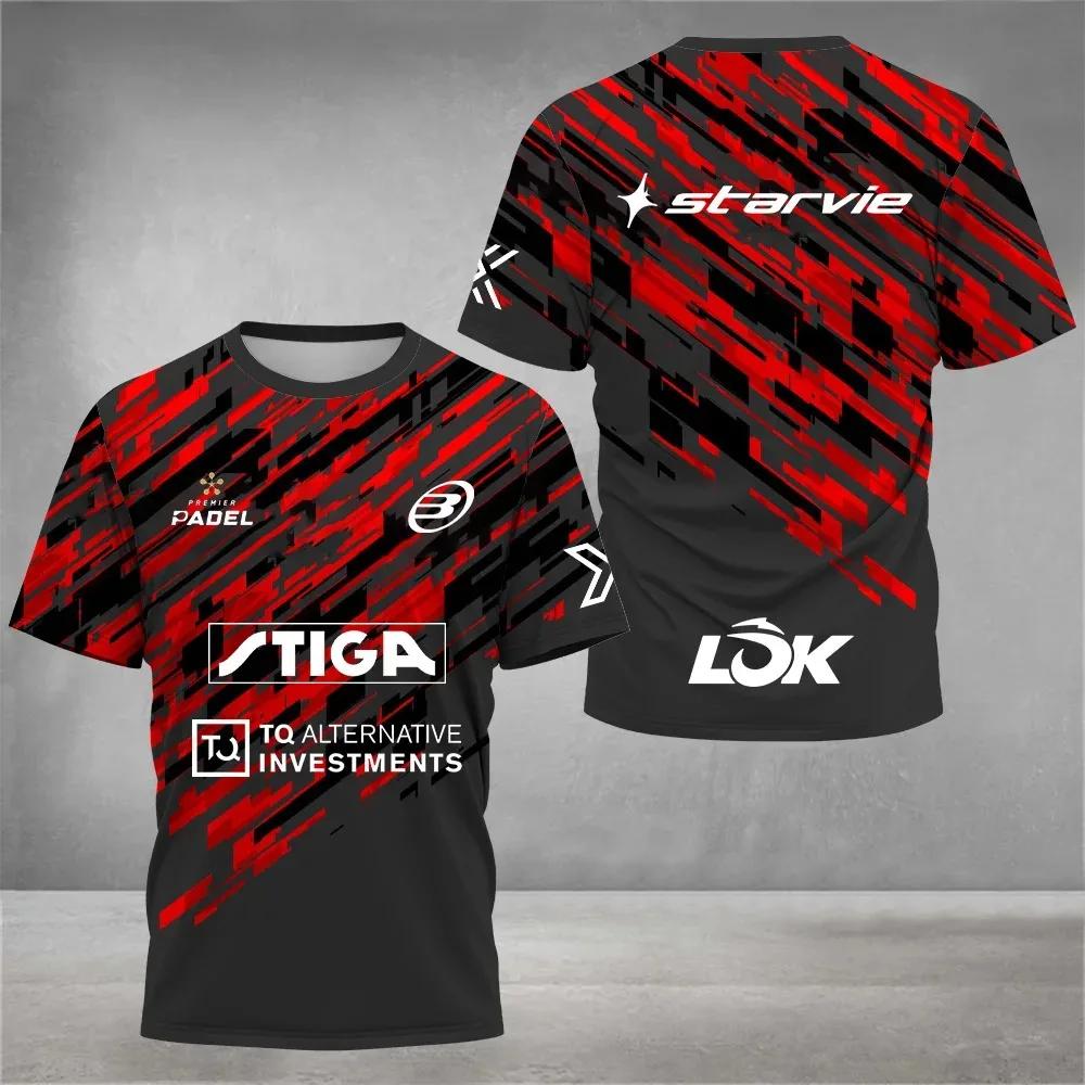 

Падель Джерси Дышащая Быстросохнущая Теннисная Футболка с Коротким Рукавом Большая Мужская Спортивная Фитнес Топ Свободная Влагоотводящая Повседневная Рубашка L