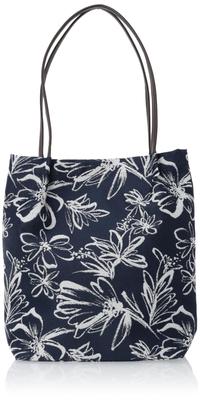 Bolso Tote Azul Marino [Blanco] para Mujer