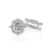 Cute Female White Zircon 925 Silver Color Wedding Rings Promise Engagement Jewelry For Women