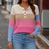 Bluse e Camicie Casual da Donna a Manica Lunga con Scollo a V
