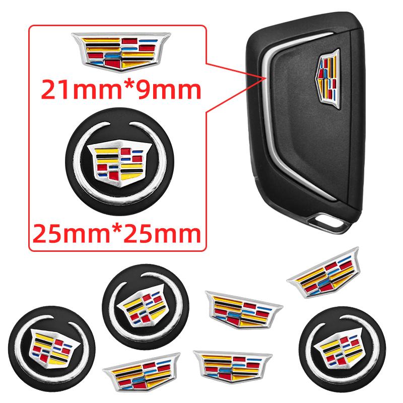 21mm/25mm Car Emblem Insignia Aluminum sticker Key Logo For Cadillac Escalade CTS ATS BLS XLR XTS STS XT4 CT4 XT5 CT5 XT6 CT6 AHK1