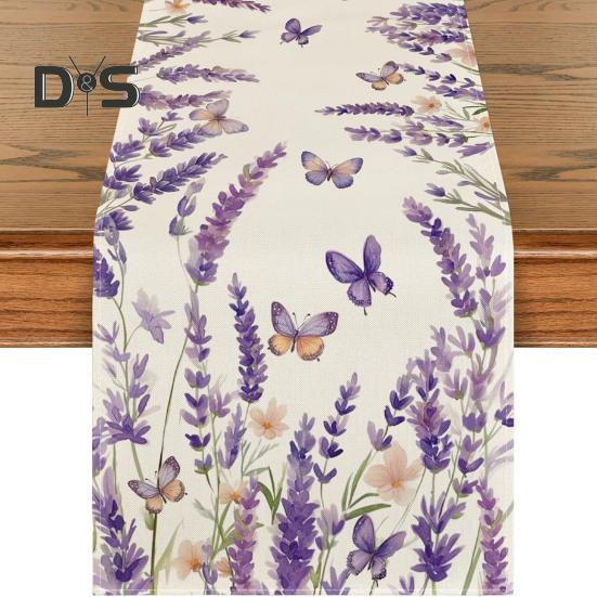 Table Runner Christmas Floral Printing Machine Washable Home Party Decoration Table Runner Protects Table from Heat Scratches Spills Tablecloth