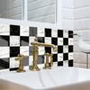 10pcs Black and White Marble Tiles Sticker Kitchen Wardrobe Washbasin Wall Decal Home Decor Self-adhesive Waterproof Art Wallpaper