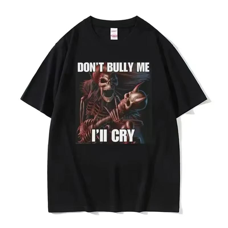 Autistic Funny Skeleton Meme Graphic T Shirt Women Fashion Gothic Retro T Shirts O-Neck Oversized Short Sleeve T-shirt Unisex
