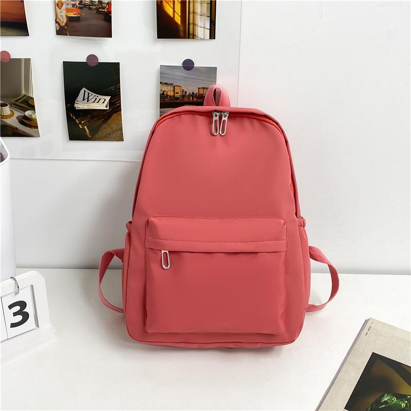 New Korean Style Large Capacity Versatile Backpack For Teen Girls Minimalist Solid Color School Bag Fashionable Student Backpack