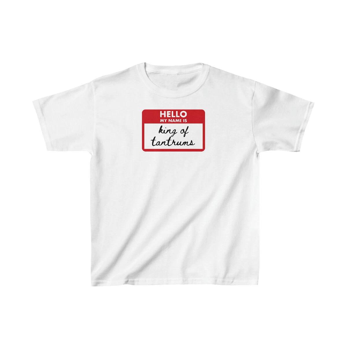 Kids King of Tantrums Graphic Tee Shirt, Toddler Shirt, Toddler Boy Gift S