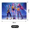 Kpop Demon Hunters 38*26Cm 300Pcs Jigsaw Puzzle Toys Rumi Mira Zoey Huntrix Character Pattern Board Game Decor Children Gift