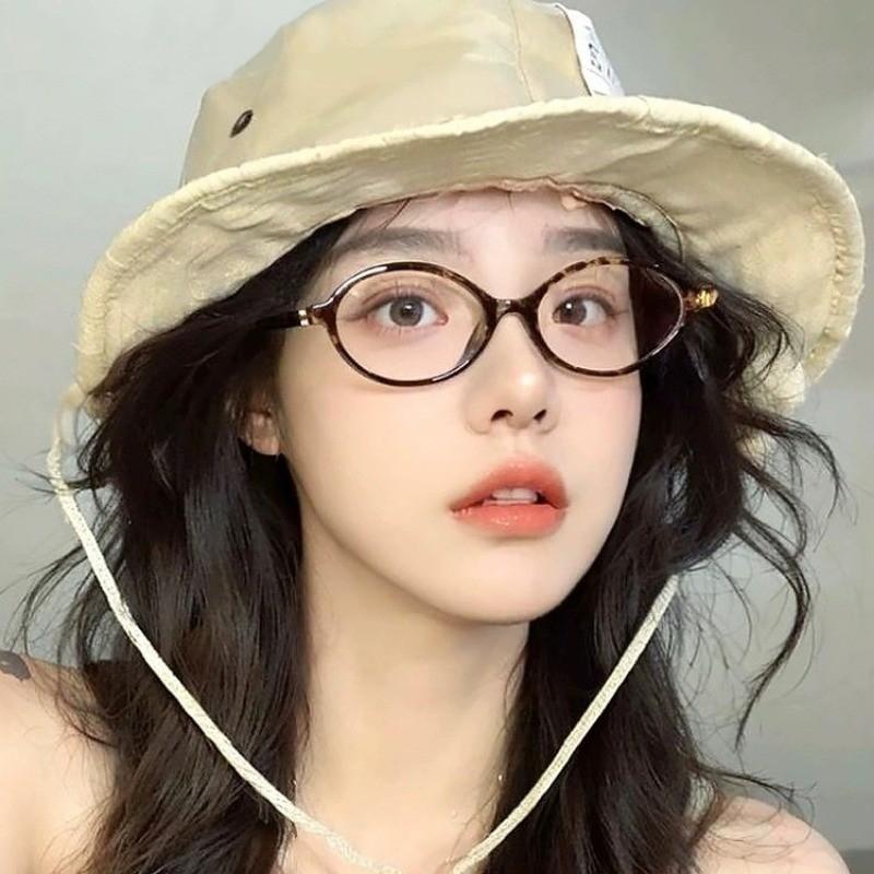 1/2pcs Korean Oval Reading Glasses Anti Blue Light Computer Eyewear Fashion Trend Optical Frames For Men Women