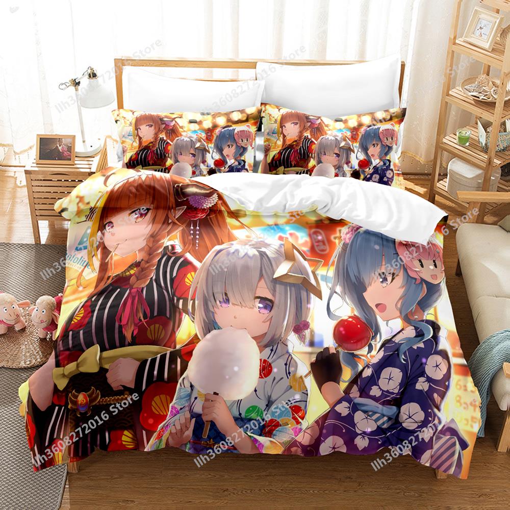 Kawaii Kiryuu Coco Bedding Set Single Twin Full Queen King Size Bed Set Adult Kid Bedroom Duvetcover Sets 3D Anime Bed Sheet Set