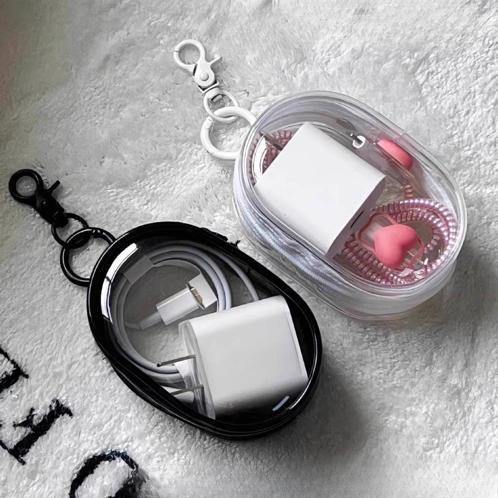 Transparent Bag, Data Cable Storage Bag, Travel Bag, Digital Charger Storage, Protective Items, Visible, Multi-purpose Organizing Portable Bag