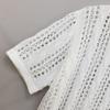 Summer Women's Retro Hollow Solid Color Short Sleeve Cover-up Temperament Medium Long Round Neck Loose Dresses