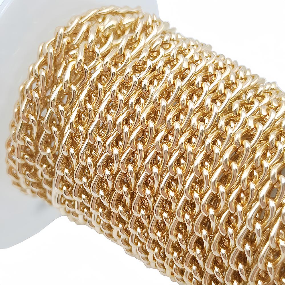 5M Metal Aluminum O-Shaped Chains Twist Chain for DIY Necklace Bracelet Jewelry Making Clothing Bag Component Accessory Supplies