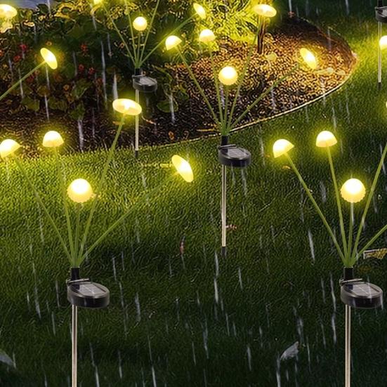 Garden Light Solar Powered Jellyfish Shape Outdoor Yard Light Waterproof Scratch-Resistant Small Size Garden Lamp