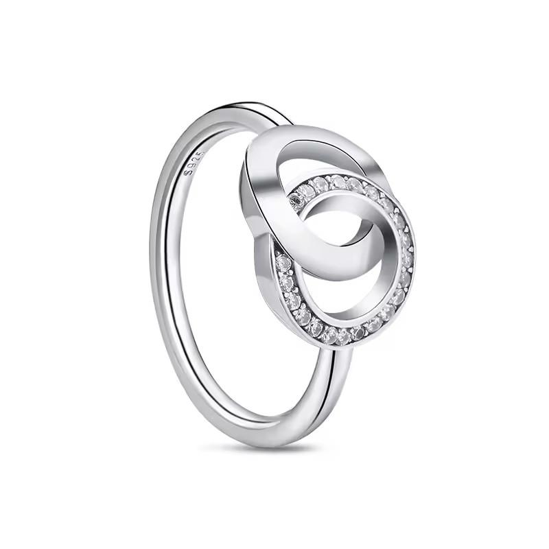 2025 New S925 Silver Family Tree Garland Crown Ring Suitable For Valentine's Day Women's Gift DIY High Jewelry Fashion Jewelry