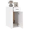 Office Cabinet High Gloss White 40 X 49 X 75 Cm Engineered Wood