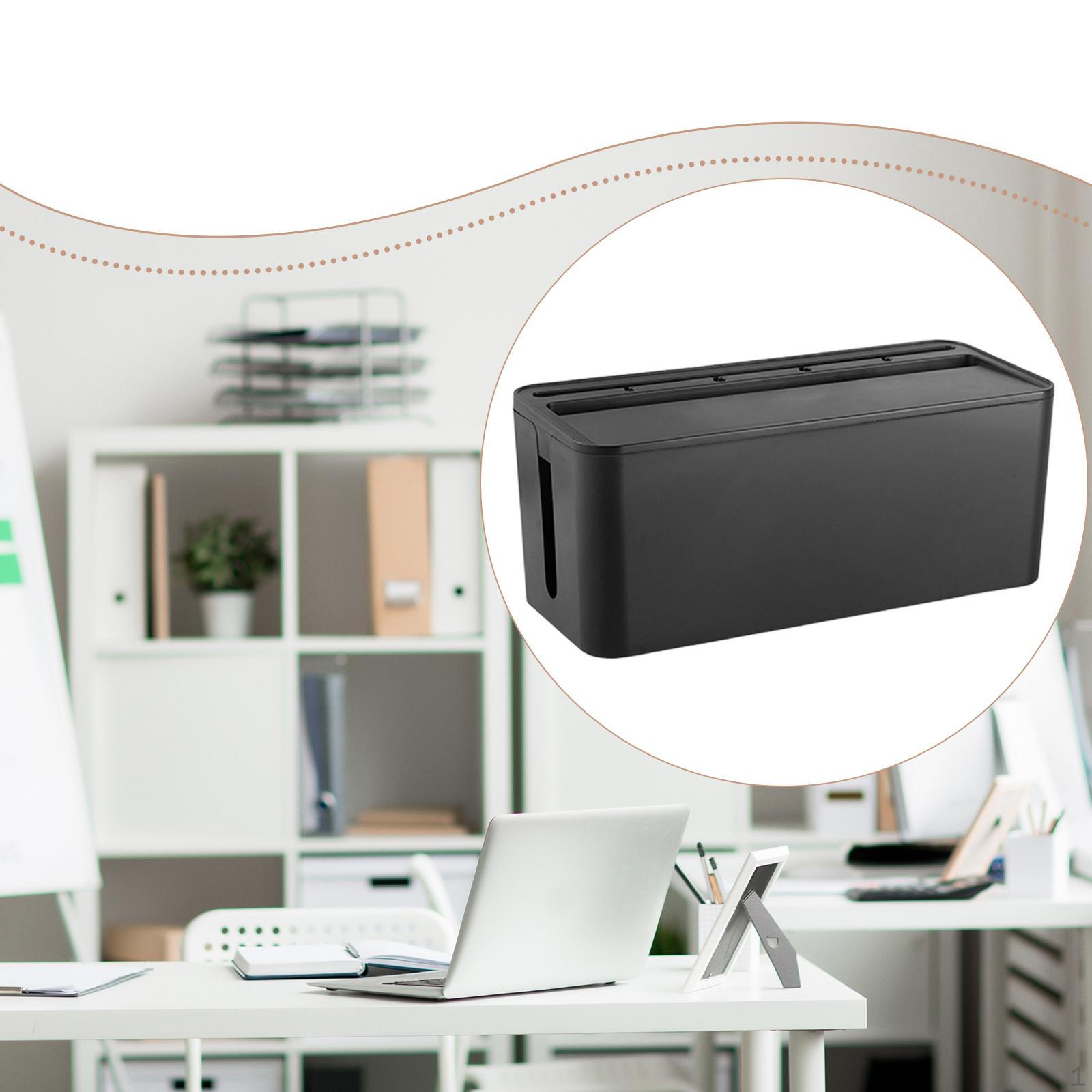 

Cable Management Box Cord Cover Decoration Multifunction Creative Holder Case Organizer for чёрный