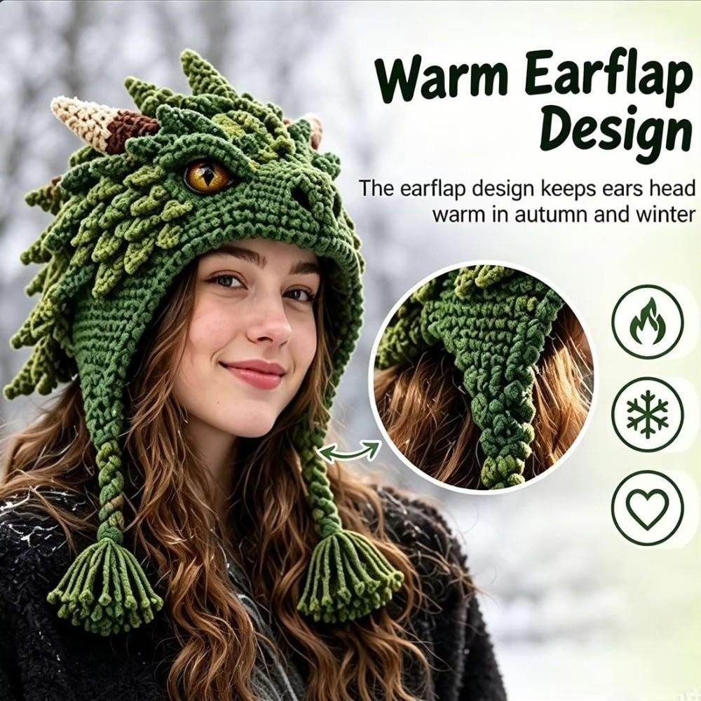 With Step-by-Step Guide Hood Hat Crochet Kit Animal Hood Hat Crochet Kit  for Adults&Kids Gift