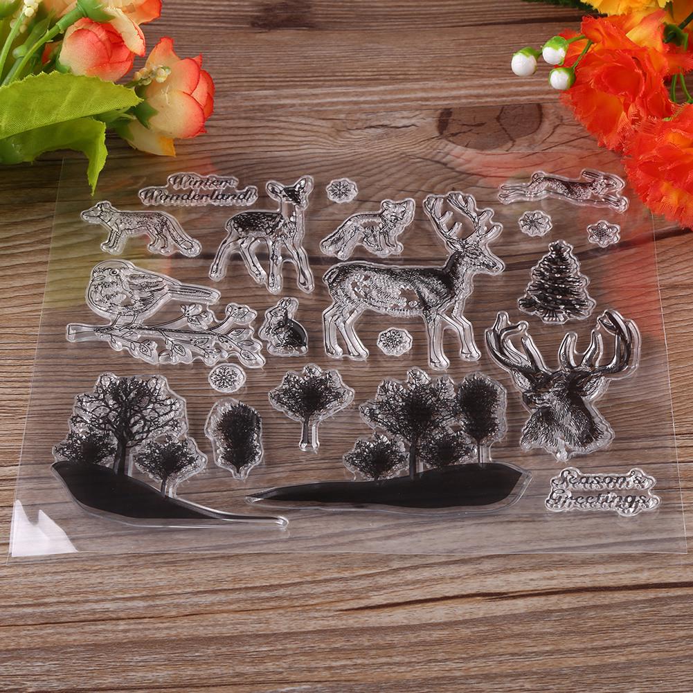 

Transparent Clear Stamp Silicone Seal Stamps DIY Scrapbook Photo Cards Postcards Decoration