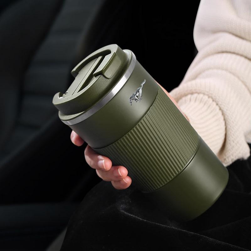 500ML Stainless Steel Coffee Thermos Bottle Thermal Mug Leakproof For Ford Mustang F10 Zapatillas Miniatura Gt Shelby 2005 2015 Mujer 2012 Kuga