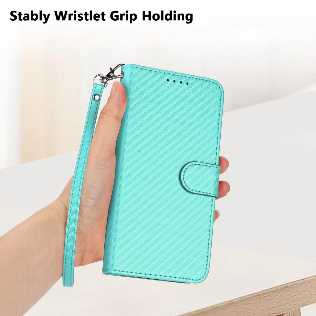 YX0070 For Samsung Galaxy S25+ Wallet Case Carbon Fiber Texture Leather Cell Accessories Phone Cover