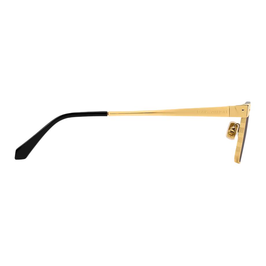 Louis Vuitton Heritage Checkered Design Metal Square Sunglasses Men Sunglasses Gold Z3206U