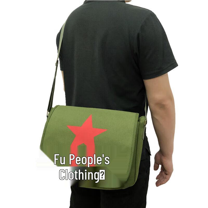 Bolsa Transversal de Lona Militar Vintage Cavalo de Ferro