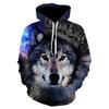 Herbst/Winter 2019 Herren- und Damenmode 3D-Hoodie süßer Panda Galaxie Weltraum bedruckte Mütze Sweatshirt Pullover