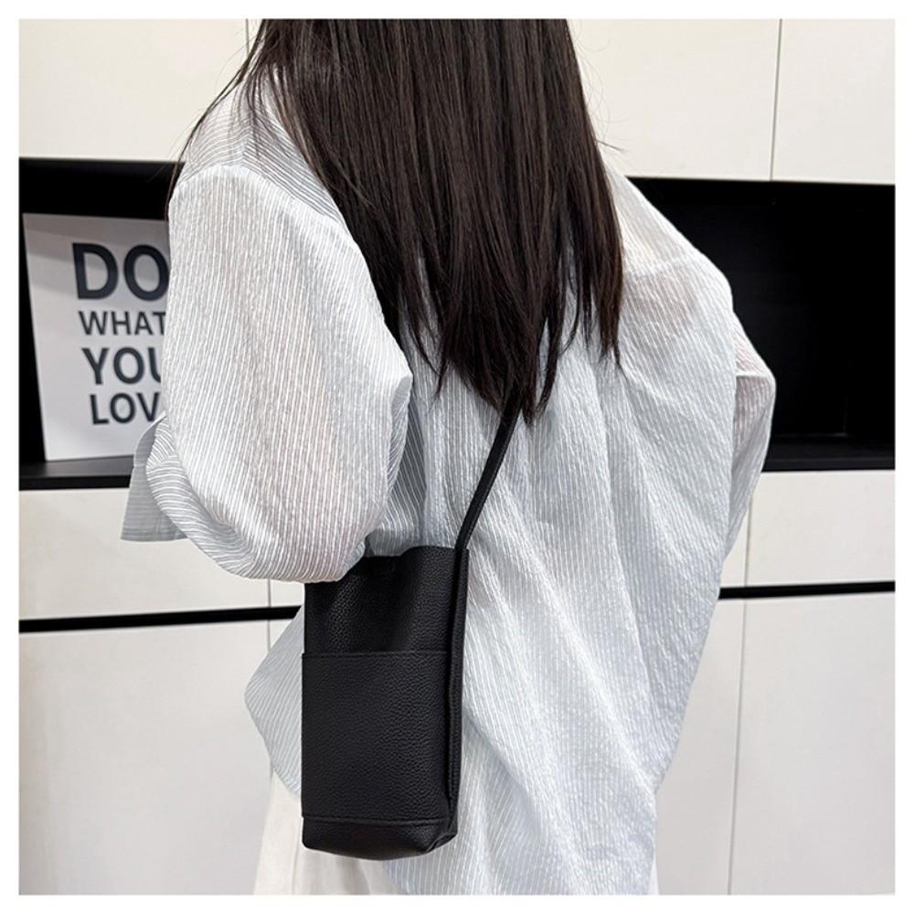 Solid Color Crossbody Phone Bag Minimalist Mobile Phone Pouch Trendy Shoulder Bag Women