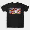 Men Black Print T-shirt World Cup 2022 Exclusive No-Cut Transfer Paper Print Cotton Tshirt