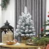 Small Christmas Tree 60 cm Tall with 72 Snow-Covered Branches, Pine Cones and Red Berries, Green
