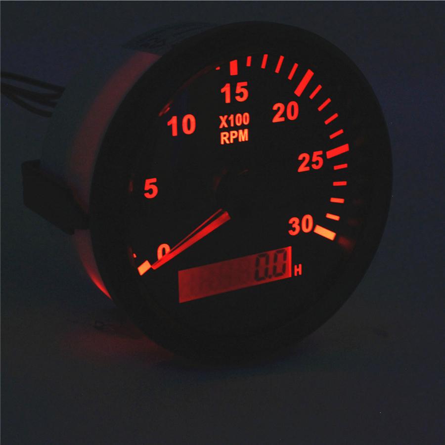 85mm LCD Digital Tachometer 3000RPM With Hourmeter Truck Car Boat Diesel Engine Tacho Meter RPM Gauge REV Counter