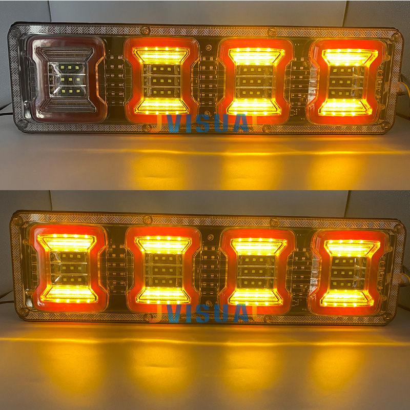 2x 46cm Waterproof LED Truck Trailer Lorry Caravan Taillight Warning Light Rear Taillight Stop Lorry Bus Brake Reverse Turn Lamp