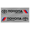2 Stück Auto Karosserie Dekorationsaufkleber Tür Personalisierte Sportliche Aufkleber für Toyota Trd GR C-hr Prado Rav4 Yaris Hilux Prius Avensis Corolla