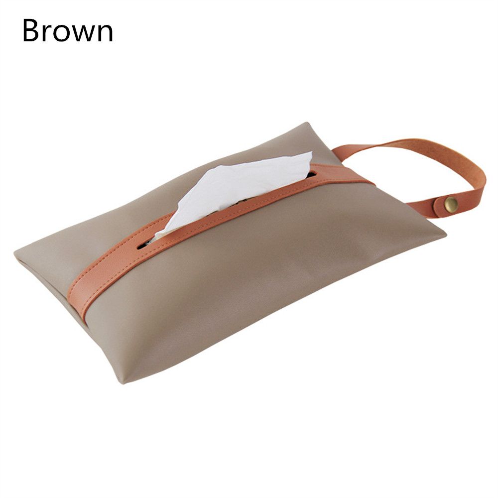 Pu For Car Seat Back Toilet Tissue Storage Bag Paper Holder Car Tissue Box Hanging Tissue Cover Bag