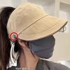 Breathable Ponytail Hat Women's Sunscreen Hat Adjustable Portable Sun Hat for Running Golf Beach