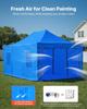 Portable Paint Booth Tent, 5870 X 3980 X 1780mm Portable Garage Spray Tent, Waterproof Spray Booth with Foldable Frame Design & 4 Mesh Side Windows