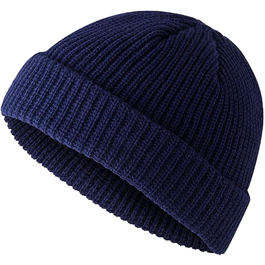 Winter Trend Solid-color Wool Hip-hop Knitted Pullover Melon Rind Hat Hip-hop Knitted Cold Hat