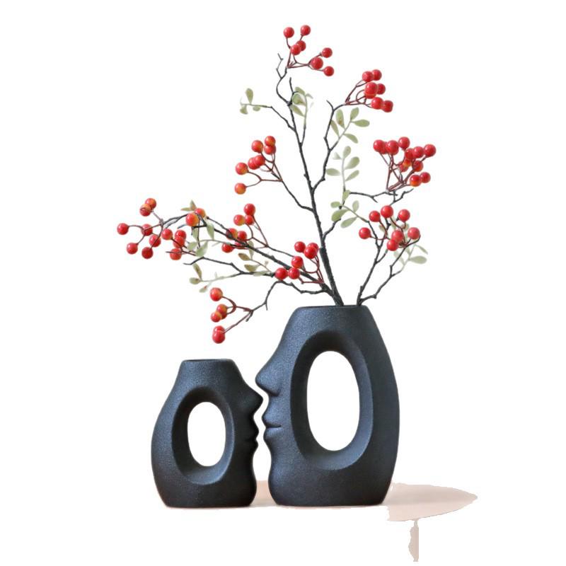 European Ceramic Vase for Home Décor: Ideal for Living Rooms, TV Cabinets, and Wine Cabinets - Perfect for Dried or Hydroponic Flowers