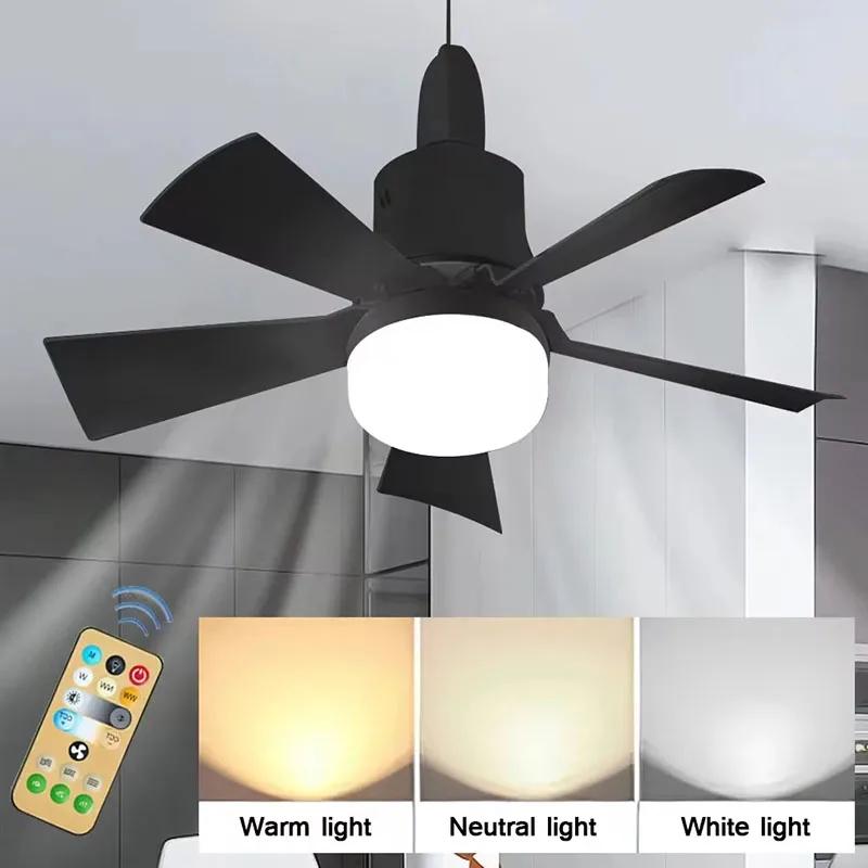 

Ceiling Fan with Light Remote Control Dimmable Modern Smart Fans Lighting for Bedroom Garage Kitchen Warm/Cool White Lighting чорний