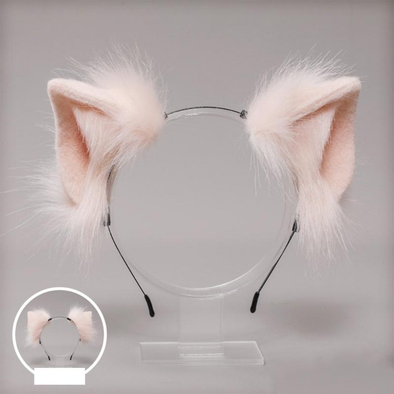 Lolita Headbands Furry Animal for Cat Ears Headwear  Kawaii Hair Hoop for Halloween Cosplay Headpiece Party Supplies