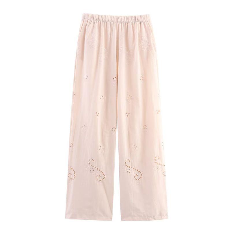 Kaslead New Women Clothes Western Style Embroidered Balloon Version Top Trousers 7200007 7200406