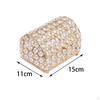 Crystal Jewelry Box Treasure with Lid Trinket Organizer Holder for Bedroom Tabletop Wedding