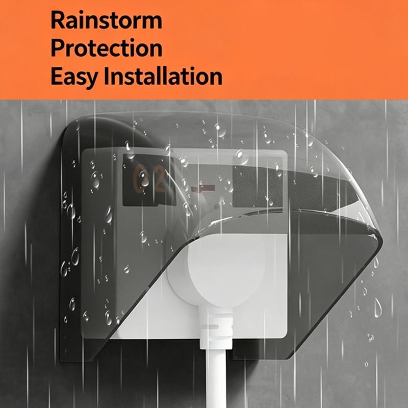Outdoor Charging Outlet Weather Cover with Plastic Hood for 86 Type Switches Wall Socket Area