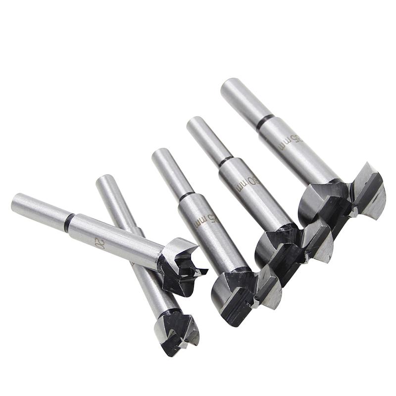 Set 5 pezzi Punte per foratura e alesatura ad alette piatte per lavorazione del legno 15-35 mm Punte per foratura Apri foro Set utensili da taglio